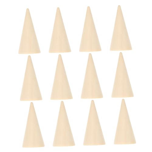 NUOBESTY 12 Stück Teiliges Holzkegel für Bastelprojekte Unlackierte DIY Kegelfiguren aus Holz Geometrische Dekoration für Wohnzimmer Arbeitszimmer und Büro NUOBESTY 12 Stück Teiliges Holzkegel für Bastelprojekte Unlackierte DIY Kegelfiguren aus Holz Geometrische Dekoration für Wohnzimmer Arbeitszimmer und Büro von NUOBESTY