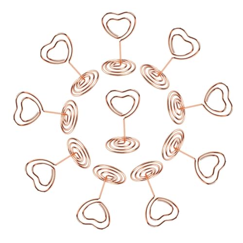 NUOBESTY 12 Stück Teiliges Metall Kartenhalter Herzform Roségold Vielseitiger Memo und Fotohalter Stabiler Tischkartenhalter für Hochzeiten Events Tischdekoration Elegante NUOBESTY 12 Stück Teiliges Metall Kartenhalter Herzform Roségold Vielseitiger Memo und Fotohalter Stabiler Tischkartenhalter für Hochzeiten Events Tischdekoration Elegante von NUOBESTY