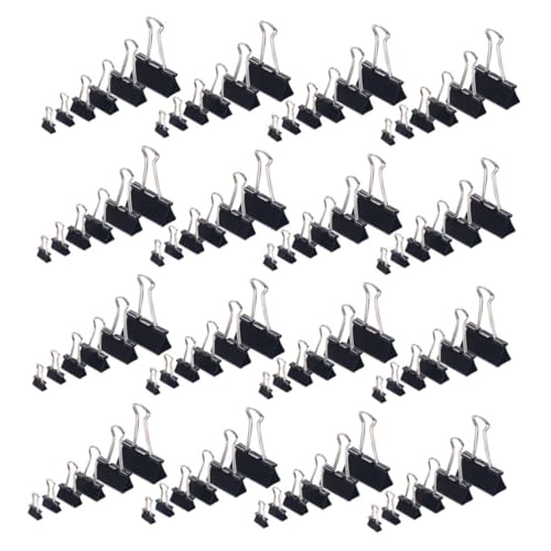 NUOBESTY 120 Stück Binderclips: Büroklammern Für Büro Und Zuhause – Starker Halt Für Dicke Dokumente – Stilvolle Papierklammern Mit Metall-finish Für Den Professionellen Einsatz von NUOBESTY