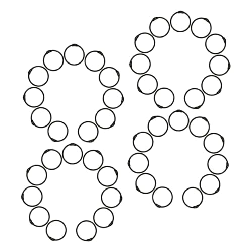 NUOBESTY 120 Stück Buchbinderinge Schnellhefter Kleine Metallringe Verbindungsringe Ringbindung Black von NUOBESTY