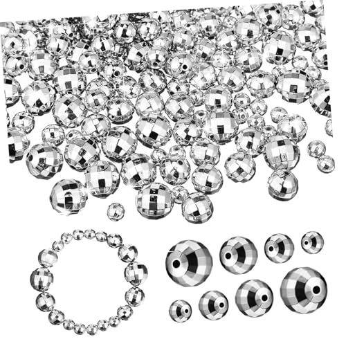 NUOBESTY 120 Stück Perlen Miniatur Lieferungen Spacer Herstellung Dekoration Party Schlüssel Disco-Kugel Disco Kugel schmuck Armband-Anhänger Armbandabstandshalter kleine Discokugel Acryl NUOBESTY 120 Stück Perlen Miniatur Lieferungen Spacer Herstellung Dekoration Party Schlüssel Disco-Kugel Disco Kugel schmuck Armband-Anhänger Armbandabstandshalter kleine Discokugel Acryl von NUOBESTY