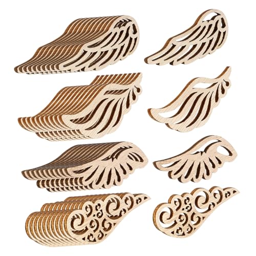 NUOBESTY 120 Stück Teiliges Engelsflügel-holzscheiben- Naturbelassene Holzflügel zum Bemalen und Basteln Glatte Holzstücke für Diy-ornamente für Weihnachtsdeko und Kreative NUOBESTY 120 Stück Teiliges Engelsflügel-holzscheiben- Naturbelassene Holzflügel zum Bemalen und Basteln Glatte Holzstücke für Diy-ornamente für Weihnachtsdeko und Kreative von NUOBESTY