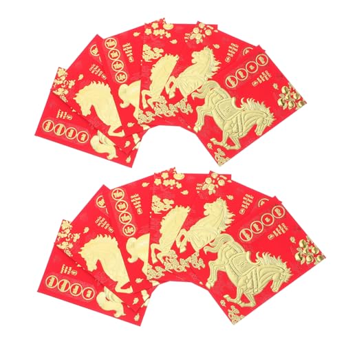 NUOBESTY 120 Stück Vietnamesische Rote Umschläge Pferdejahr Design Lunar Year Envelopes Vietnamese Hong Bao für Geldgeschenke Familienfeiern Firmenveranstaltungen von NUOBESTY