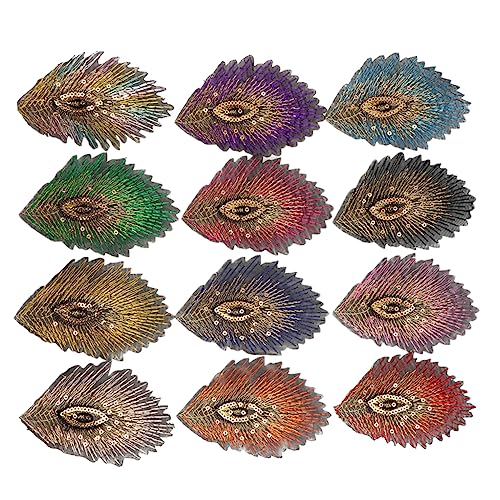 NUOBESTY Kleidung Dekoration Patch Aufkleber 12 Stücke Stickerei Set Pailletten Pasten Für Kreative Mode von NUOBESTY