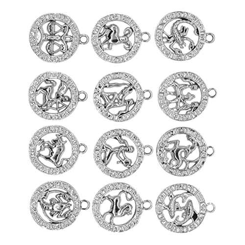 NUOBESTY 12 Stück Handgefertigte Sternzeichen- Einzigartige Sternzeichen-charms Schmuckherstellung Ornamente Modisches Bezauberndes -set von NUOBESTY
