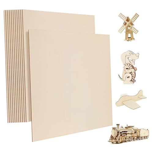 NUOBESTY 12Stücke Unbemalte Holzquadrate Pappelholz Holzplatten für DIY Projekte Bastelarbeiten und Malerei Anwendungen NUOBESTY 12Stücke Unbemalte Holzquadrate Pappelholz Holzplatten für DIY Projekte Bastelarbeiten und Malerei Anwendungen von NUOBESTY