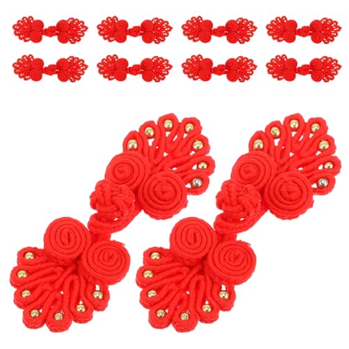 NUOBESTY Tang-kostüm-knotenknopf-set 12-teilig Bastelknöpfe Knöpfe Zum Nähen Traditionelle Chinesische Knotenverschluss-abdeckknöpfe von NUOBESTY
