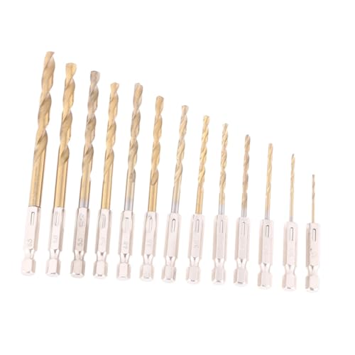 NUOBESTY 13Stücke Teiliges Sechskantbohrer Set Titanbeschichtete Spiralbohrer für Hitzebeständig Schnelle Bitwechsel mit Schraubendreher NUOBESTY 13Stücke Teiliges Sechskantbohrer Set Titanbeschichtete Spiralbohrer für Hitzebeständig Schnelle Bitwechsel mit Schraubendreher von NUOBESTY