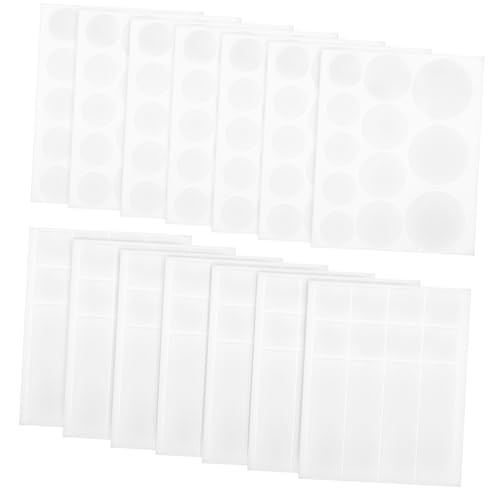 NUOBESTY 14 Blatt Doppelseitige Klebeblätter Runde Quadratische Selbstklebepunkte Starke Haftung für Bilder Poster Diy Projekte für Zuhause Büro und Basteln von NUOBESTY