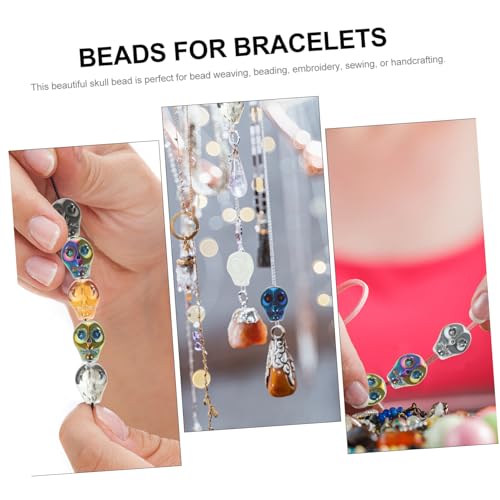 NUOBESTY 140 Stück Teiliges Schädel Perlen aus Buntem für Schmuckherstellung Kleine Skull Beads für Armbänder Halsketten Diy Basteln Langlebige Glatte Oberfläche Vielseitig Einsetzbar NUOBESTY 140 Stück Teiliges Schädel Perlen aus Buntem für Schmuckherstellung Kleine Skull Beads für Armbänder Halsketten Diy Basteln Langlebige Glatte Oberfläche Vielseitig Einsetzbar von NUOBESTY