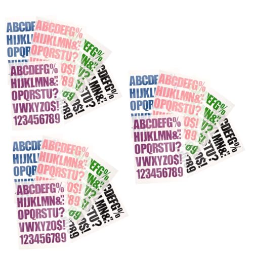 NUOBESTY 15 Blatt Aufbügelbare Buchstaben und Zahlen Patches Bunte Vintage Stickerei Aufnäher für Kleidung DIY Dekoration Langlebig Hautfreundlich zum Verstärken und Verschönern von von NUOBESTY