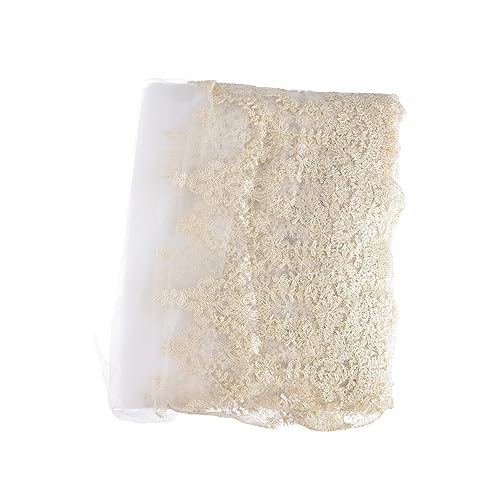 NUOBESTY 15 Yards Gold Spitzenbesatz für Kleidung Elegante Seite Spitze Design für Weihnachtsbaum Candy Boxen von NUOBESTY
