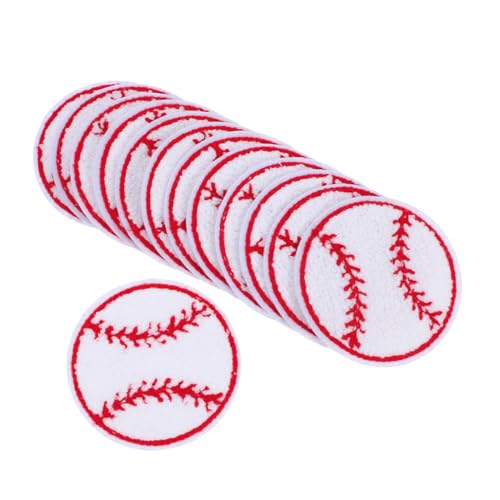 NUOBESTY 15 Stück Baseball Aufnäher zum Aufbügeln Bestickte Applikationen für Kleidung Jeans Jacken Rucksäcke Hüte Vielseitige Patches für Diy Projekte und Reparaturen von NUOBESTY