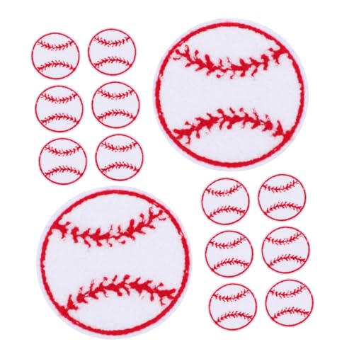 NUOBESTY 15 Stück Baseball Patches Aufnäher Gestickte Bügel und Nähapplikationen für Diy Kleidung Jacken Jeans Rucksäcke und Hüte für Kreative Projekte und Reparaturen von NUOBESTY