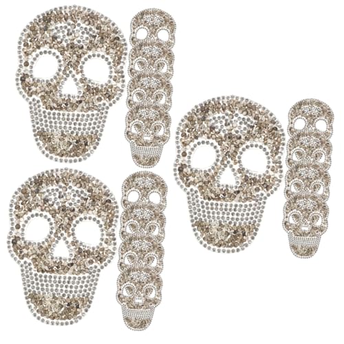NUOBESTY 15 Stück Strass Schädel Bügelbilder Patches Zum Aufbügeln Für Kleidung Jeans Taschen Rucksack Dekorative Reparatur Aufnäher Applikationen NUOBESTY 15 Stück Strass Schädel Bügelbilder Patches Zum Aufbügeln Für Kleidung Jeans Taschen Rucksack Dekorative Reparatur Aufnäher Applikationen von NUOBESTY