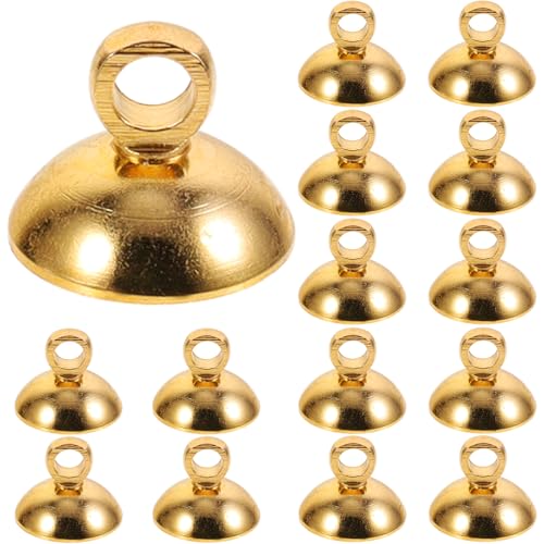 NUOBESTY 15 Stück Teiliges DIY Schmuckbails Caps für Glasball Goldfarbene Anhänger Verschlüsse Dekorative Stiftbügel für Basteln von Halsketten und Armbändern NUOBESTY 15 Stück Teiliges DIY Schmuckbails Caps für Glasball Goldfarbene Anhänger Verschlüsse Dekorative Stiftbügel für Basteln von Halsketten und Armbändern von NUOBESTY