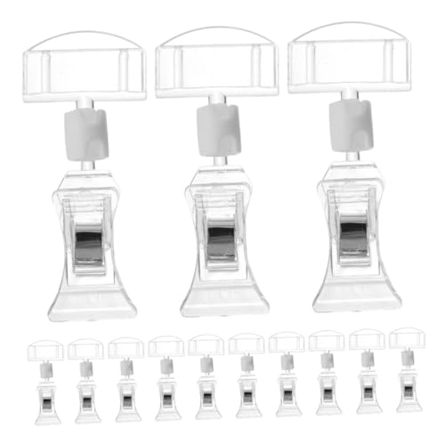 NUOBESTY 15 Stück Teiliges Transparente Drehbare Merchandising Schild Clips Vielseitige Preisschildhalter für Supermarkt Einzelhandel Büro und Messestand Einfache Anbringung Klare NUOBESTY 15 Stück Teiliges Transparente Drehbare Merchandising Schild Clips Vielseitige Preisschildhalter für Supermarkt Einzelhandel Büro und Messestand Einfache Anbringung Klare von NUOBESTY