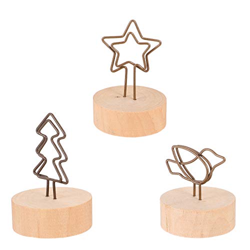 NUOBESTY 15 Stück Weihnachten Tischnummer Halter Stehen Metalldraht Holz Basis Tischkartenhalter Vintage Memo Clip Halter Notiz Bilder Papier Menü Clip für Ferienhaus Party NUOBESTY 15 Stück Weihnachten Tischnummer Halter Stehen Metalldraht Holz Basis Tischkartenhalter Vintage Memo Clip Halter Notiz Bilder Papier Menü Clip für Ferienhaus Party von NUOBESTY
