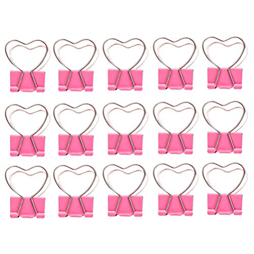 NUOBESTY 15 Stücke Rosa Herz Foldback Klammern Vielzweckklammern Büroklammern Papier Metall Binder Clips Deko Klammern für Dokumente Briefpapier Clip Notizen Hause Schule Bürobedarf NUOBESTY 15 Stücke Rosa Herz Foldback Klammern Vielzweckklammern Büroklammern Papier Metall Binder Clips Deko Klammern für Dokumente Briefpapier Clip Notizen Hause Schule Bürobedarf von NUOBESTY