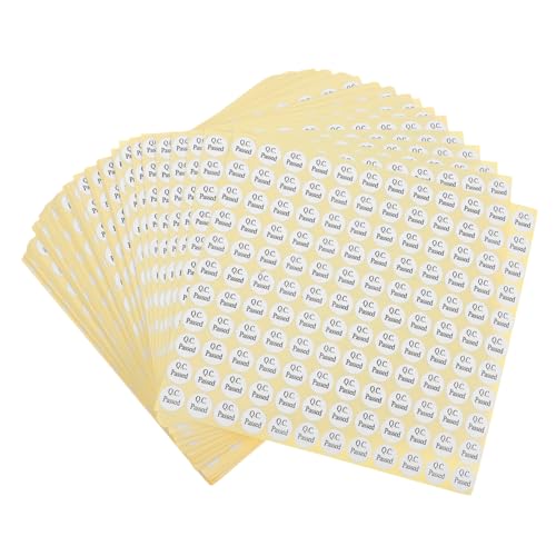 NUOBESTY 150 Blatt Pass Das Inspektionsetikett Qc Hat Labels Übergeben Qc-aufkleber Kennzeichnungsaufkleber Bestandene Aufkleber Weiß Aus Beschichtetem Papier NUOBESTY 150 Blatt Pass Das Inspektionsetikett Qc Hat Labels Übergeben Qc-aufkleber Kennzeichnungsaufkleber Bestandene Aufkleber Weiß Aus Beschichtetem Papier von NUOBESTY