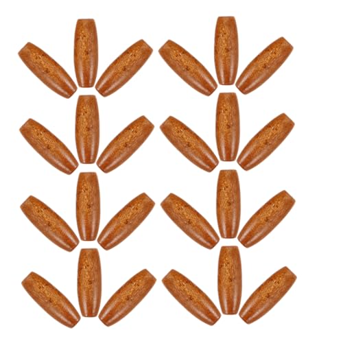 NUOBESTY 150 Stück Oval Holzperlen Robustem Ahornholz für Diy Bastelprojekte für Türvorhänge Taschen und Dekorative Handarbeiten Bohrung von NUOBESTY