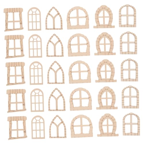NUOBESTY 150 Stück Teiliges Diy für Miniatur Fee Türen und Fenster Unlackierte Holzdekoration für Puppenhäuser und für Kreative Bastelprojekte NUOBESTY 150 Stück Teiliges Diy für Miniatur Fee Türen und Fenster Unlackierte Holzdekoration für Puppenhäuser und für Kreative Bastelprojekte von NUOBESTY