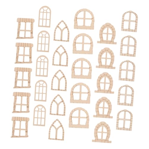 NUOBESTY 150 Stück Unvollendete Holzfenster und Türen Diy Miniatur Zubehör für Feengärten Holzrahmen für Kreative Dekoration Puppenhäusern und NUOBESTY 150 Stück Unvollendete Holzfenster und Türen Diy Miniatur Zubehör für Feengärten Holzrahmen für Kreative Dekoration Puppenhäusern und von NUOBESTY