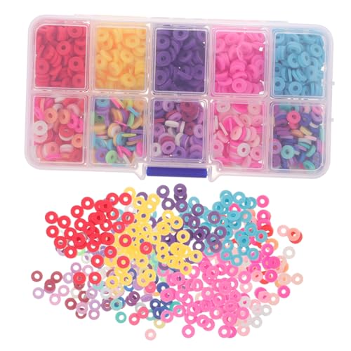 NUOBESTY 1500 Stück Bunte Polymer Clay Beads Set für Diy Schmuckherstellung Handgemachte Spacer Perlen Verschiedenen Farben für Armbänder und Ohrringe mit Aufbewahrungsbox NUOBESTY 1500 Stück Bunte Polymer Clay Beads Set für Diy Schmuckherstellung Handgemachte Spacer Perlen Verschiedenen Farben für Armbänder und Ohrringe mit Aufbewahrungsbox von NUOBESTY