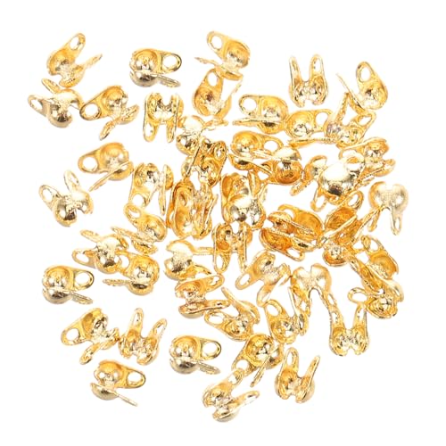 NUOBESTY 150Stücke Metall Endschnallen Quetschperlen Abdeckungen für DIY Schmuckherstellung Knotenabdeckungen Langlebige Zubehörteile für und Armbänder von NUOBESTY