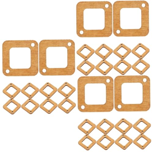 NUOBESTY 150stücke Holz Ohrringe Materialien Unvollendete Holz Für Kreative Ohrschmuckgestaltung Geometrische Cutouts Für Schmuck Basteln von NUOBESTY