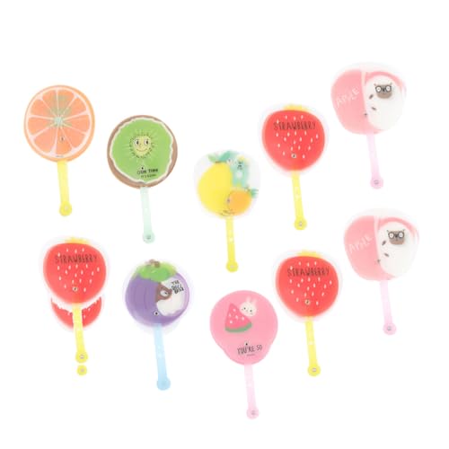NUOBESTY 15stücke Faltbare Cartoon Obst Fans Kunststoff Folding Fans Party Favors Gemischten Stil von NUOBESTY