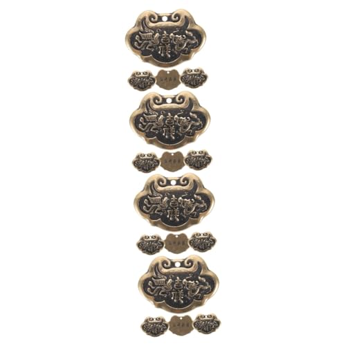 NUOBESTY 16 Stk Schlüsselanhänger mit Drachen- und Phönixschloss High-Heel-Verzierung Kinderhandwerk Wohnkultur Ornament Schlüsselanhänger aus Messing Schlüsselzubehör chinesischer Stil von NUOBESTY