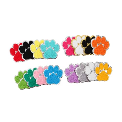 NUOBESTY 16 Stück Teiliges Bestickte Pfotenabdruck-patches mit Silbernem Rand Niedliche Tiermotiv-applikationen zum Aufbügeln und Annähen Dekorative Reparatur Diy-stoffaufnäher für Kleidung NUOBESTY 16 Stück Teiliges Bestickte Pfotenabdruck-patches mit Silbernem Rand Niedliche Tiermotiv-applikationen zum Aufbügeln und Annähen Dekorative Reparatur Diy-stoffaufnäher für Kleidung von NUOBESTY