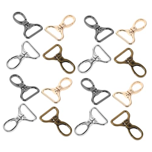 NUOBESTY 16 Stück Teiliges Drehbare Metall-lobster-karabiner mit D-ring Kleine Robuste Schlüsselanhänger-haken für Taschen Rucksäcke DIY Schmuckzubehör Drehfunktion von NUOBESTY