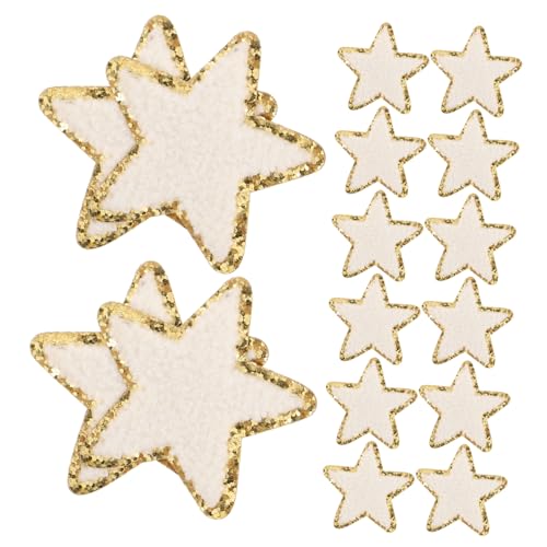 NUOBESTY 16 Stück Teiliges Weißer Stern Aufnäher mit Selbstklebender Rückseite Bestickt mit Paillettenrand zum Aufbügeln und Verzieren von Kleidung Rucksäcken Hosen und Taschen NUOBESTY 16 Stück Teiliges Weißer Stern Aufnäher mit Selbstklebender Rückseite Bestickt mit Paillettenrand zum Aufbügeln und Verzieren von Kleidung Rucksäcken Hosen und Taschen von NUOBESTY