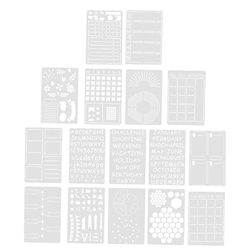 NUOBESTY 16 Stück Wochenplaner-Vorlage Zeitschriftenplaner-Schablonen schablonen kunststoff selber machen Planer-Malschablonen Planer-Vorlagenschablone Schablonen ziehen das Haustier von NUOBESTY