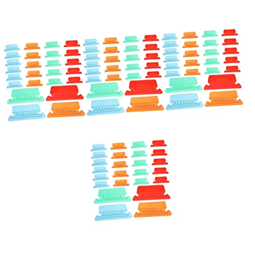 NUOBESTY 160 Stk Clip zum Aufhängen von Farbetiketten Aktenordner aus Kunststoff farbige Ordner farbige Markierungen Aktenteiler mit Laschen für Binder abnehmbar Mappe von NUOBESTY