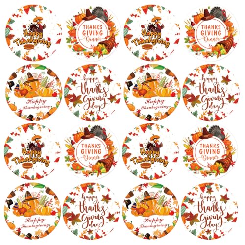 NUOBESTY 160 Stück selbstklebende Thanksgiving-Aufkleber: Für Umschläge, Grußkarten und saisonale Dekorationen, kleine festliche Herbstetiketten für Partys, Bastelarbeiten NUOBESTY 160 Stück selbstklebende Thanksgiving-Aufkleber: Für Umschläge, Grußkarten und saisonale Dekorationen, kleine festliche Herbstetiketten für Partys, Bastelarbeiten von NUOBESTY