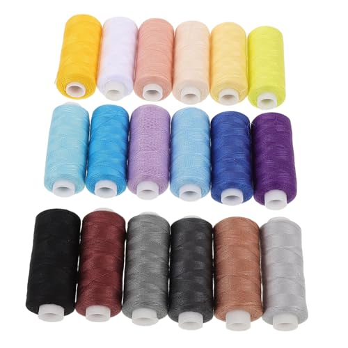 NUOBESTY 18 Stück Polyesterfäden Bunten Spulen für Hand und Maschinensticken für Diy Reparaturen und Kreative Projekte von NUOBESTY