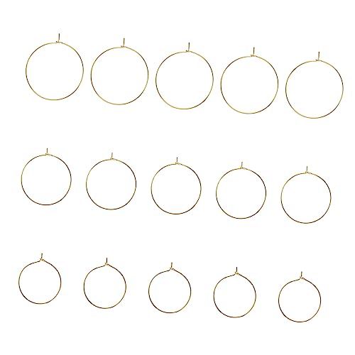 NUOBESTY 180 Stück Teiliges DIY Ohrring Schmuckherstellung Vergoldete Creolen in Hautfreundliche Glatte Oberfläche für Ohrringe Basteln und Schmuckzubehör NUOBESTY 180 Stück Teiliges DIY Ohrring Schmuckherstellung Vergoldete Creolen in Hautfreundliche Glatte Oberfläche für Ohrringe Basteln und Schmuckzubehör von NUOBESTY