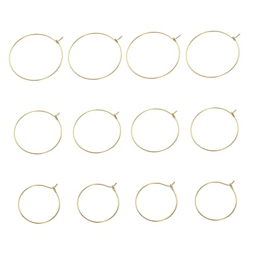 NUOBESTY 180 Stück Teiliges DIY Ohrring Vergoldete Creolen für Schmuckherstellung Earring Findings Craft Making Hoop Zubehör für Selbstgemachte Ohrringe und Perlen von NUOBESTY