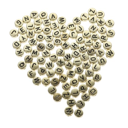 NUOBESTY 1800stücke Buchstabenperlen Acryl Diy Alphabetperlen Gold Und Schwarz Für Armbänder Und Schmuck Dekorative Bastelperlen Für Kreative Projekte NUOBESTY 1800stücke Buchstabenperlen Acryl Diy Alphabetperlen Gold Und Schwarz Für Armbänder Und Schmuck Dekorative Bastelperlen Für Kreative Projekte von NUOBESTY