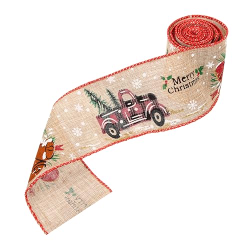 NUOBESTY 1rolle Weihnachtsband Mit Cartoon-muster Für Dekoration Und Bastelprojekte Jute- Für Festlichkeiten Und Kreative NUOBESTY 1rolle Weihnachtsband Mit Cartoon-muster Für Dekoration Und Bastelprojekte Jute- Für Festlichkeiten Und Kreative von NUOBESTY