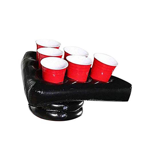 NUOBESTY 1stk Trinkspiele Aufblasbarer Getränkehalter Pong-trinkspiel Pool Pong Rack Bier Pong Rack Aufblasbare Pong-hüte Aufblasbarer 6 Becher Halter Zubehör Aufblasbarer schwimmender getränkehalter von NUOBESTY