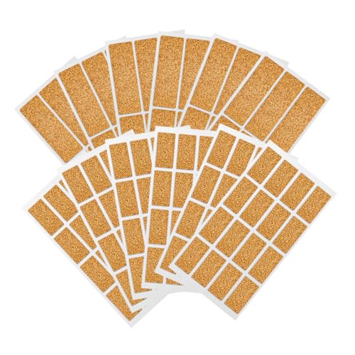 NUOBESTY 2 Kork Klebrige Noten Klebrige Papier Leere Klebeetiketten Löschbare Etiketten Für Lebensmittelbehälter Gefrieretiketten Abnehmbar Praktischer Flaschenaufkleber Brown Korkenpapier von NUOBESTY