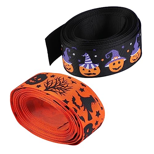 NUOBESTY 2 Kürbisband Schleife Halloween-Bänder Ripsband dickes Band rosa Band zum Einwickeln Wickelband Basteln Bänder zum Verpacken Geschenkbänder Blumenwickband Polyester NUOBESTY 2 Kürbisband Schleife Halloween-Bänder Ripsband dickes Band rosa Band zum Einwickeln Wickelband Basteln Bänder zum Verpacken Geschenkbänder Blumenwickband Polyester von NUOBESTY