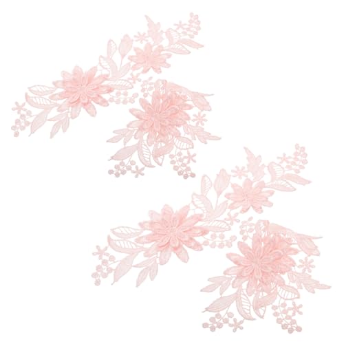 NUOBESTY 2 Paare Stickerei -hochzeitskleidungszubehör Haarapplikation Zum Selbermachen Polyester Blumenspitzenverkleidung Paillettes Blumenapplikationen Kleiderapparat Rosa Polyestergarn NUOBESTY 2 Paare Stickerei -hochzeitskleidungszubehör Haarapplikation Zum Selbermachen Polyester Blumenspitzenverkleidung Paillettes Blumenapplikationen Kleiderapparat Rosa Polyestergarn von NUOBESTY