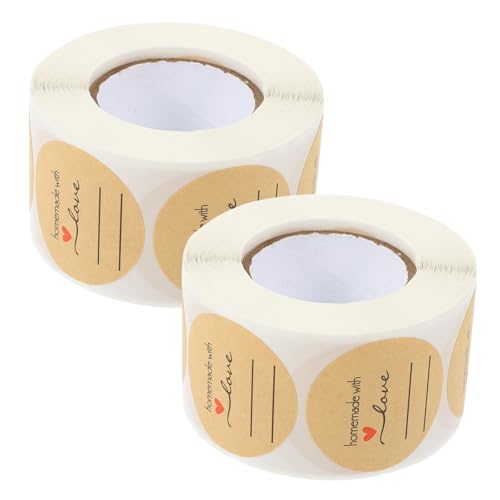 NUOBESTY 2 Rollen Aufkleber Für Backetiketten Siegelaufkleber Für Backwaren Backversiegelungsaufkleber Konservenbezeichnungen Kleine Etiketten Für Gläser Kraftpapier Hellbraun NUOBESTY 2 Rollen Aufkleber Für Backetiketten Siegelaufkleber Für Backwaren Backversiegelungsaufkleber Konservenbezeichnungen Kleine Etiketten Für Gläser Kraftpapier Hellbraun von NUOBESTY