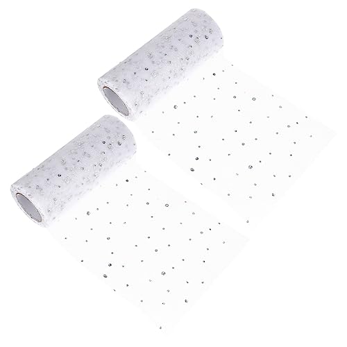 NUOBESTY 2 Rollen DIY Netzstoffrolle Glitzernde Tüll Dekoration für Hochzeiten Partys und Bastelprojekte Yards pro Rolle Langlebig und Vielseitig Einsetzbar NUOBESTY 2 Rollen DIY Netzstoffrolle Glitzernde Tüll Dekoration für Hochzeiten Partys und Bastelprojekte Yards pro Rolle Langlebig und Vielseitig Einsetzbar von NUOBESTY