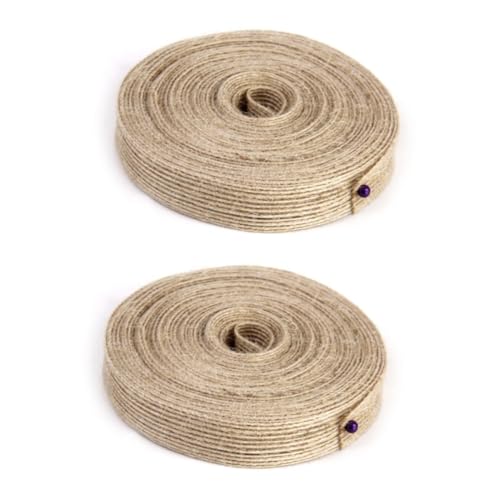 NUOBESTY 2 Rollen Fischseide -Leinenspitze Gurtband Jute -Band Bandgewebe Juteband aus Sackleinen von NUOBESTY